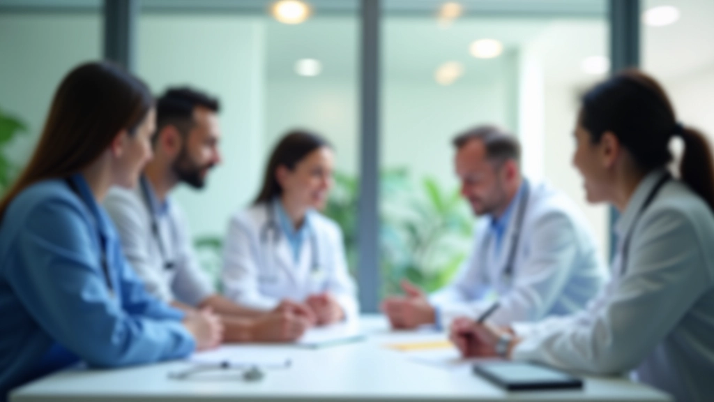 Çeşitli sağlık profesyonelleri toplantı yapıyor